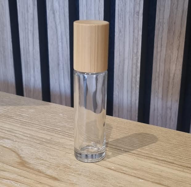 Clear Glass Roller with Bamboo Lid - 10ml